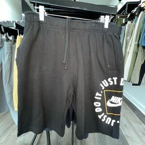 Nike Black Athletic Shorts with Just Do It Logo
